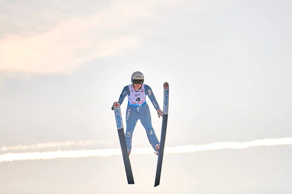 Rasnov Romênia Janeiro 2020 Sankey Logan Ski Jumper Compets Win — Fotografia de Stock