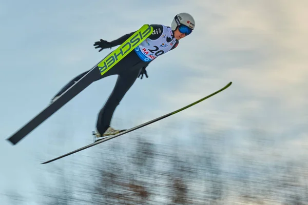 Rasnov Rumänien Januari 2020 Unknown Ski Jumper Compets Win Ladies — Stockfoto