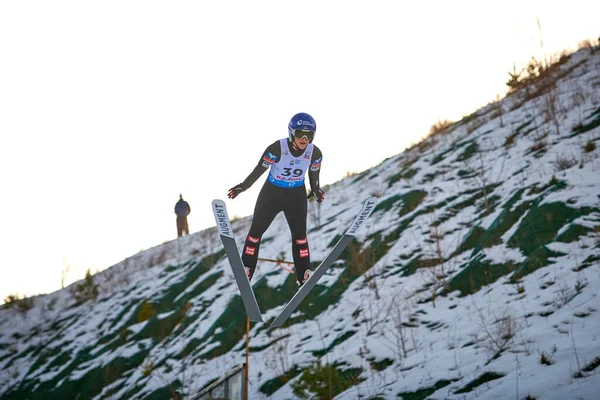 Rasnov Romania 24Th 26Th January 2020 Unknown Ski Jumper Compets — 스톡 사진