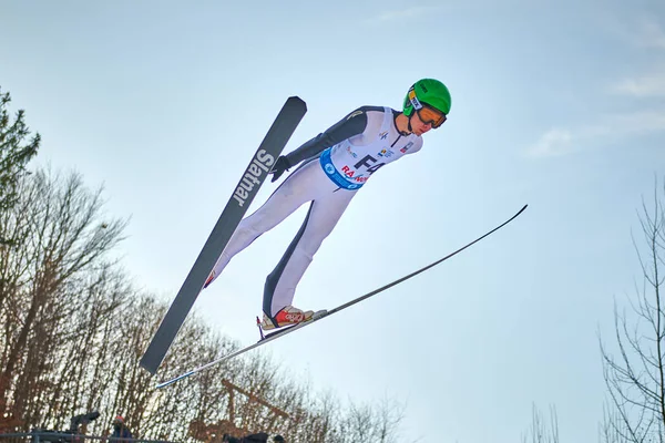 Rasnov Romania 24Th 26Th January 2020 Unknown Ski Jumper Compets — Stock Photo, Image