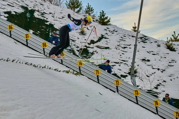Rasnov Romania 24Th 26Th January 2020 Unknown Ski Jumper Compets — 스톡 사진