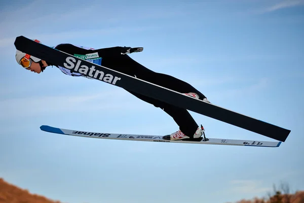 Rasnov Rumania Enero 2020 Unknown Ski Jumper Compets Win Ladies — Foto de Stock