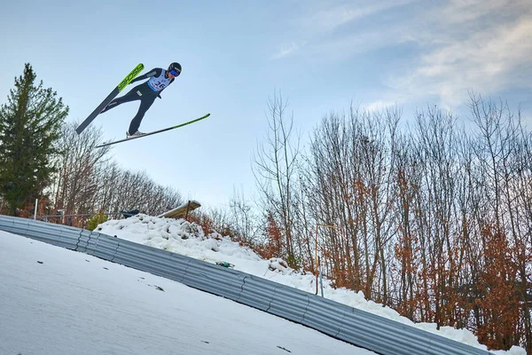 Rasnov Romania 24Th 26Th January 2020 Unknown Ski Jumper Compets — 스톡 사진