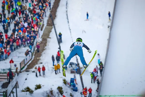 Rasnov Romania 24Th 26Th January 2020 Unknown Ski Jumper Compets — Stock Photo, Image