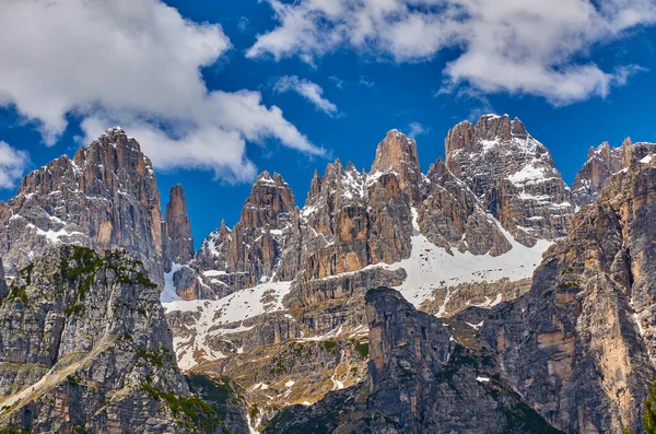 Vacker Utsikt Över Dolomiterna Brenta Gruppen Sett Utifrån Molveno — Stockfoto