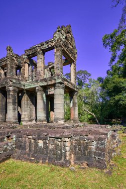 Angkor Wat kompleksindeki Antik Prasat Preah Khan tapınağı, Angkor Wat Arkeoloji Parkı Siem Reap, Kamboçya UNESCO Dünya Mirası Alanı