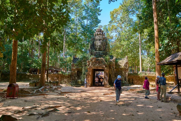 吴哥窟高棉寺是柬埔寨暹粒吴哥窟考古公园的旅游胜地 也是联合国教科文组织的世界遗产 — 图库照片