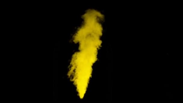 黑色背景上的动画黄色烟雾 — 图库视频影像