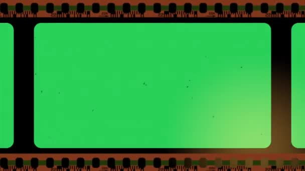 Animatie Filmframe Met Groene Achtergrond — Stockvideo