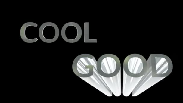 Animation Texte Cool Good Sur Fond Noir — Video