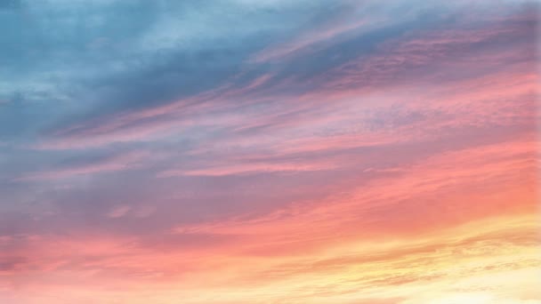 Oranje Hemel Time Lapse Met Zonneschijn Achtergrond — Stockvideo