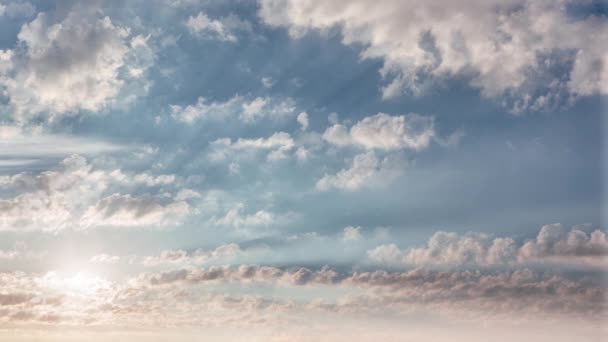 Blå Himmel Med Solsken Bakgrund — Stockvideo