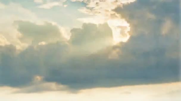 Blue Sky Time Lapse Met Zonneschijn Achtergrond — Stockvideo
