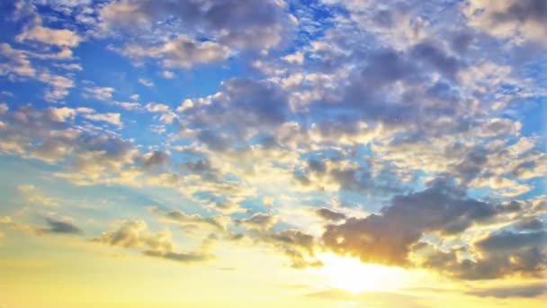 Проміжок Часу Блакитне Небо Сонячним Фоном — стокове відео