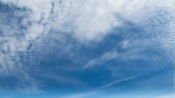 Zeitraffer Blauer Himmel Mit Wolken Hintergrund — Stockvideo