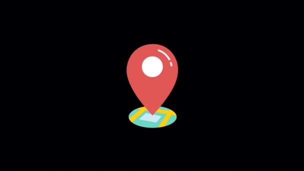 Красная Кнопка Проверки Анимации Черном Фоне — стоковое видео