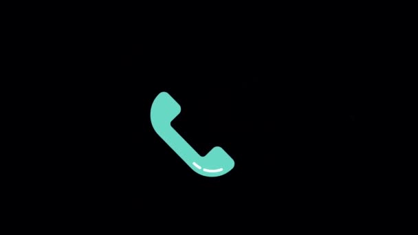 Animation Blaues Telefon Auf Dem Boden — Stockvideo