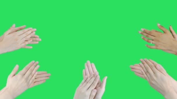 Animation Clap Auf Grünem Hintergrund — Stockvideo
