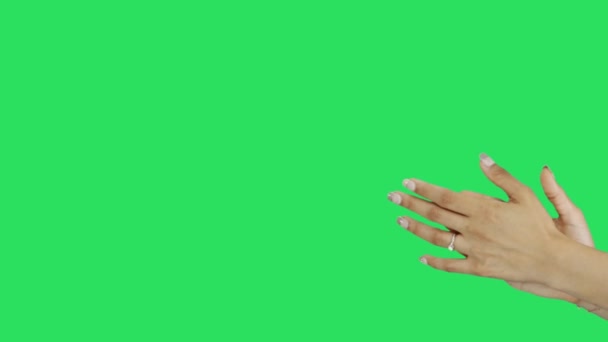 Animation Clap Green Background — Stock Video