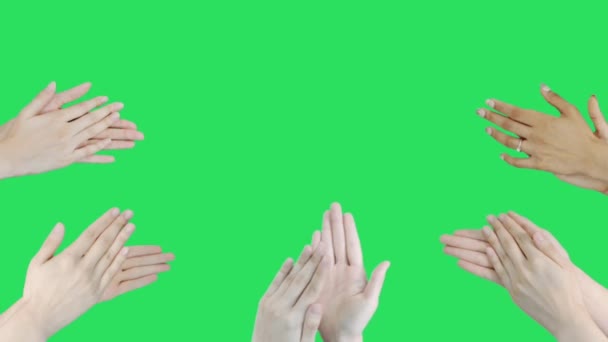 Animation Clap Auf Grünem Hintergrund — Stockvideo