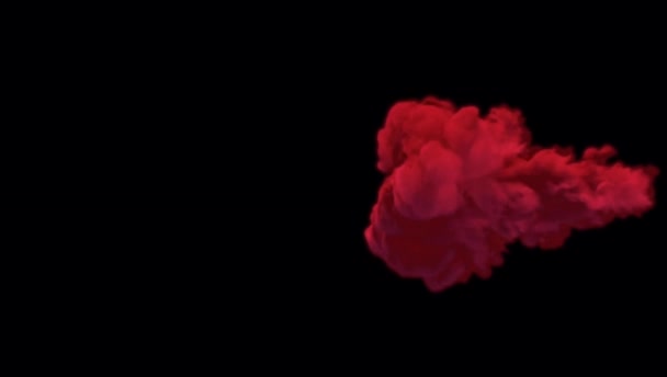 黑色背景上的动画红烟 — 图库视频影像