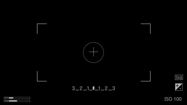 Animation Kamera Aufnahmescreen Auf Schwarzem Hintergrund — Stockvideo