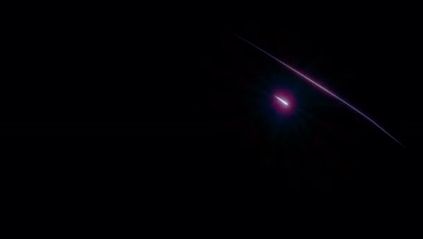 Realistische Paarse Meteorietenregen Zwarte Achtergrond — Stockvideo