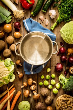 Yemek - sonbahar (Güz) sebze boş potu