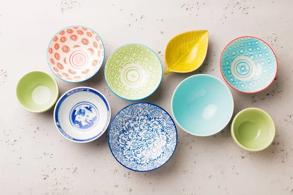 Cucina - colorato (pastello) ciotole decorative in ceramica — Foto Stock