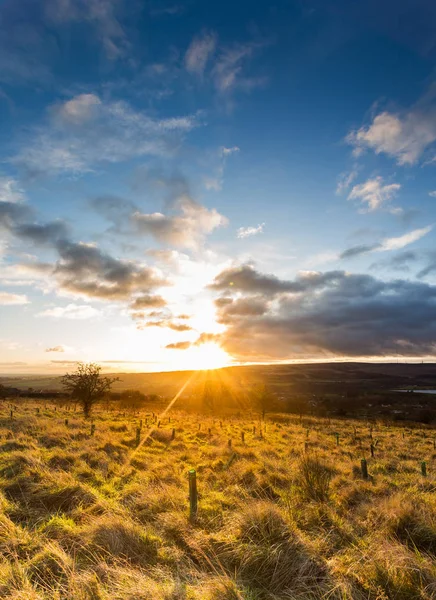 Evening Sky English Countryside Landscape — Stock Photo, Image