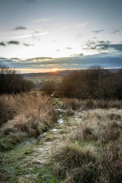 Cielo Serale Paesaggio Campagna Inglese — Foto Stock