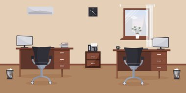 Ofisteki çalışma yerinin iç tarafında.