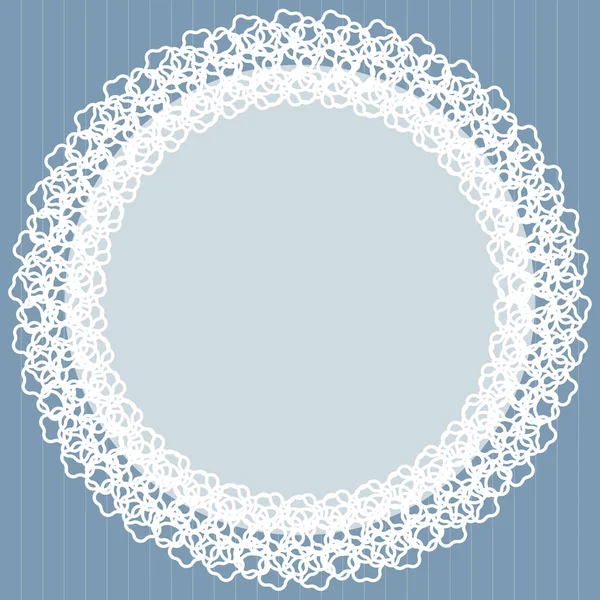 Cute decorative vintage fabric openwork lace doily design. Doyle — Stock Vector