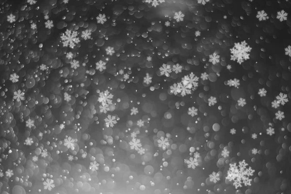 Weißer Schnee Bokeh Hintergrund, für wichtige Feste — Stockfoto