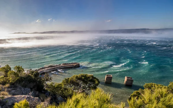 Bora wind, Central Dalmatia, Croatia