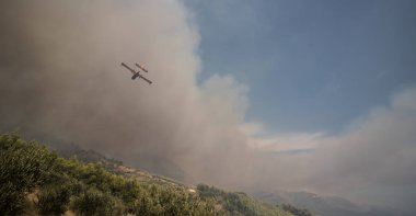 Hırvatistan sahilinde orman yangını