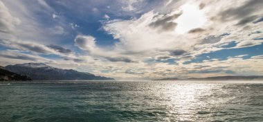 Biokovo dağı ve güçlü bora rüzgarı