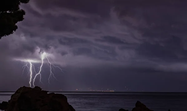 Lightning storm, Mimice, Omis, Dalmatia, Croatia