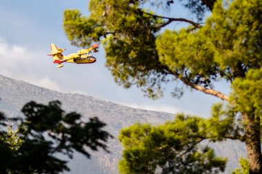 Hırvatistan sahilinde orman yangını