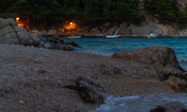 Renkli gün batımı, Orta Dalmaçya, Hırvatistan