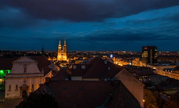 Zagreb Night Croatia — Stok fotoğraf