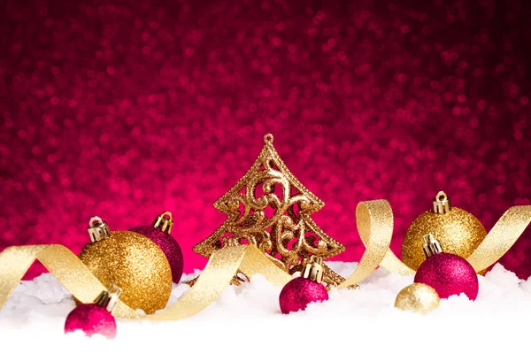 Decoración del árbol de abeto de Navidad — Foto de Stock