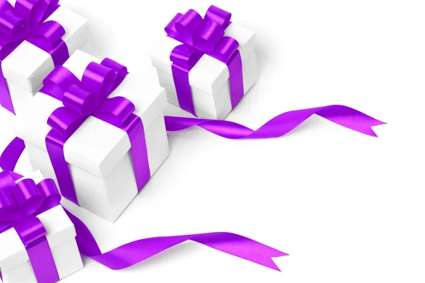 Set von Geschenkboxen mit Klebeband — Stockfoto