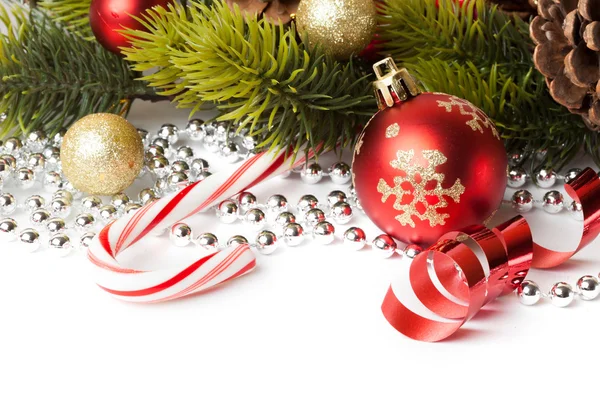 Boże Narodzenie granica z ornamentem — Zdjęcie stockowe