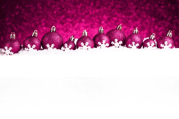 Decorações de Natal em fundo espumante — Fotografia de Stock
