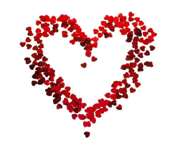 Confetti of hearts — Stock Photo, Image