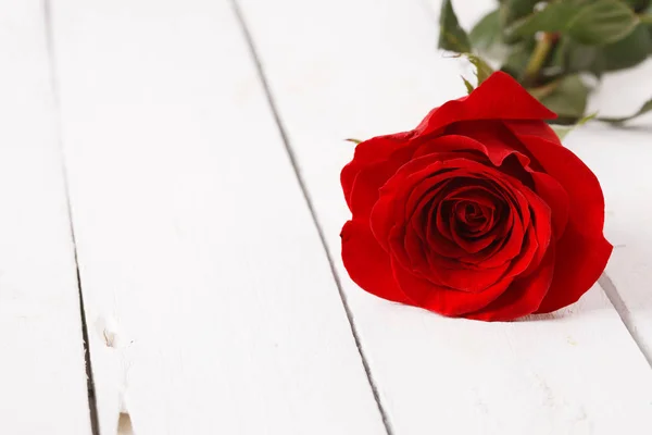 Rose flowers on wooden table — Stock Photo, Image