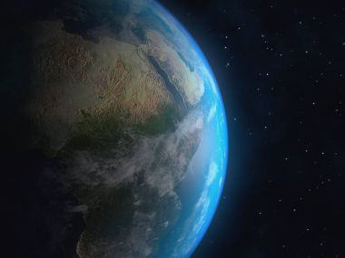 Gerçekçi 3d dünya küre. Nasa tarafından döşenmiş bu görüntü unsurları