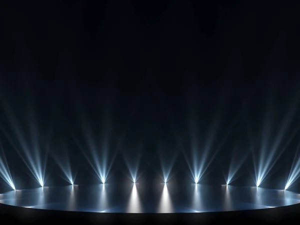 Vrijstaand podium met verlichting, verlichting — Stockfoto