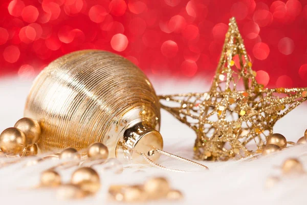Christmas Decoration - Golden Glitter sparkling — Stock Photo, Image